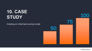 #INBOUND16
10. CASE
STUDY
Creating an initial lead scoring model
50
75
100
 