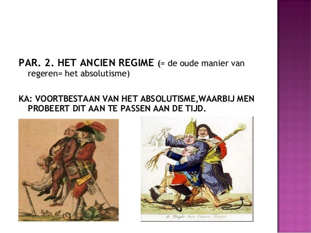 Absolutisme en parlementarisme Absolutisme en parlementarisme
