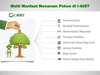 Sp
Multi Manfaat Menanam Pohon di I-GIST
 