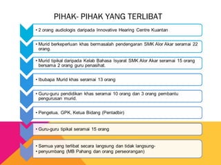 PIHAK- PIHAK YANG TERLIBAT
 