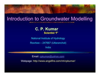 Introduction to Groundwater Modelling | PDF