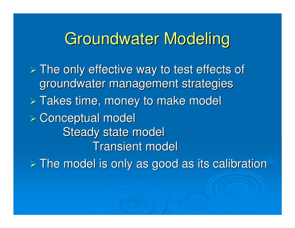 Introduction to Groundwater Modelling