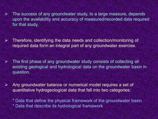 Data Requirements for Groundwater Modelling | PDF