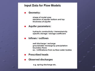 Data Requirements for Groundwater Modelling | PDF