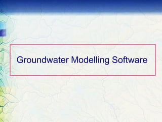 Data Requirements for Groundwater Modelling | PDF