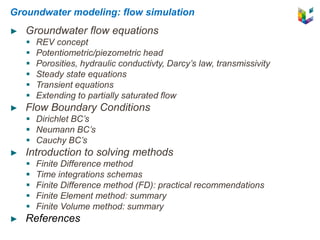 Groundwater modeling and flow simulations | PDF