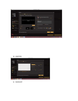 D) LOGOTIPO
E) VOZEN OFF
 