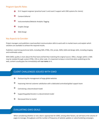 GLOBAL WEB OPERATIONS = LOCALIZATION & WEB PUBLISHING | PDF image.