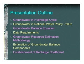 Estimation of Groundwater Potential | PDF