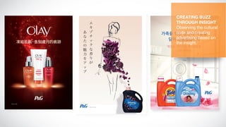 CREATING BUZZ
THROUGH INSIGHT
Observing the cultural
code and creating
advertising based on
the insight.
 