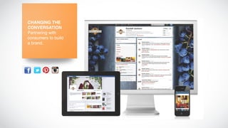 CHANGING THE
CONVERSATION
Partnering with
consumers to build
a brand.
 