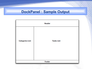 DockPanel : Sample Output
 