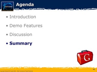 Agenda Introduction Demo Features Discussion Summary 
