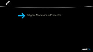 1980s
Taligent Model-View-Presenter
 