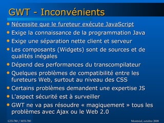 Introduction à GWT - GTI780 & MTI780 - ETS - A08