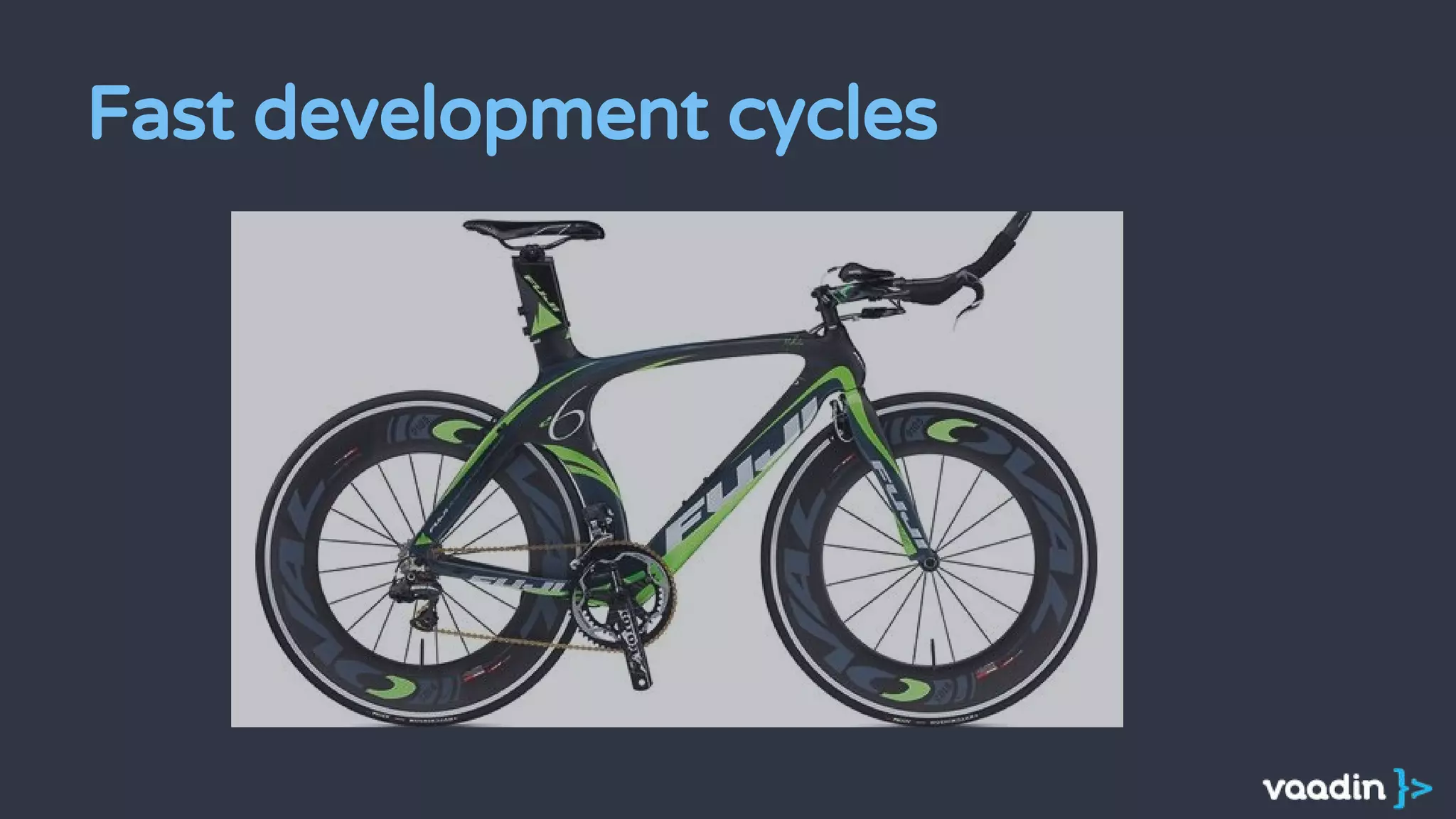 Fast development cycles
 