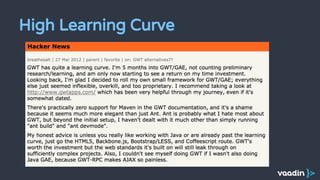 High Learning Curve
 