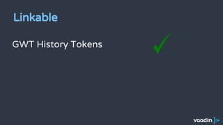 GWT History Tokens
Linkable
 