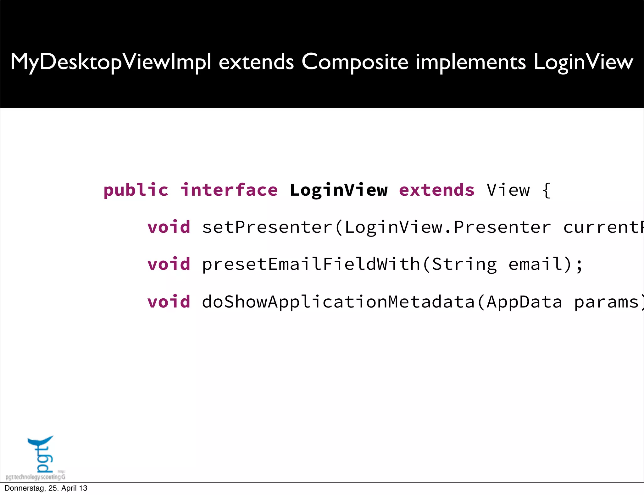 GWT architecture best practices and lessons learned | PPT