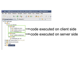 code executed on client side code executed on server side 