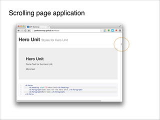 Scrolling page application

 