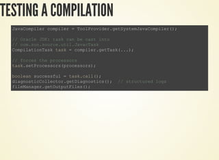 TESTING A COMPILATION
 