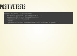 POSITIVE TESTS
 