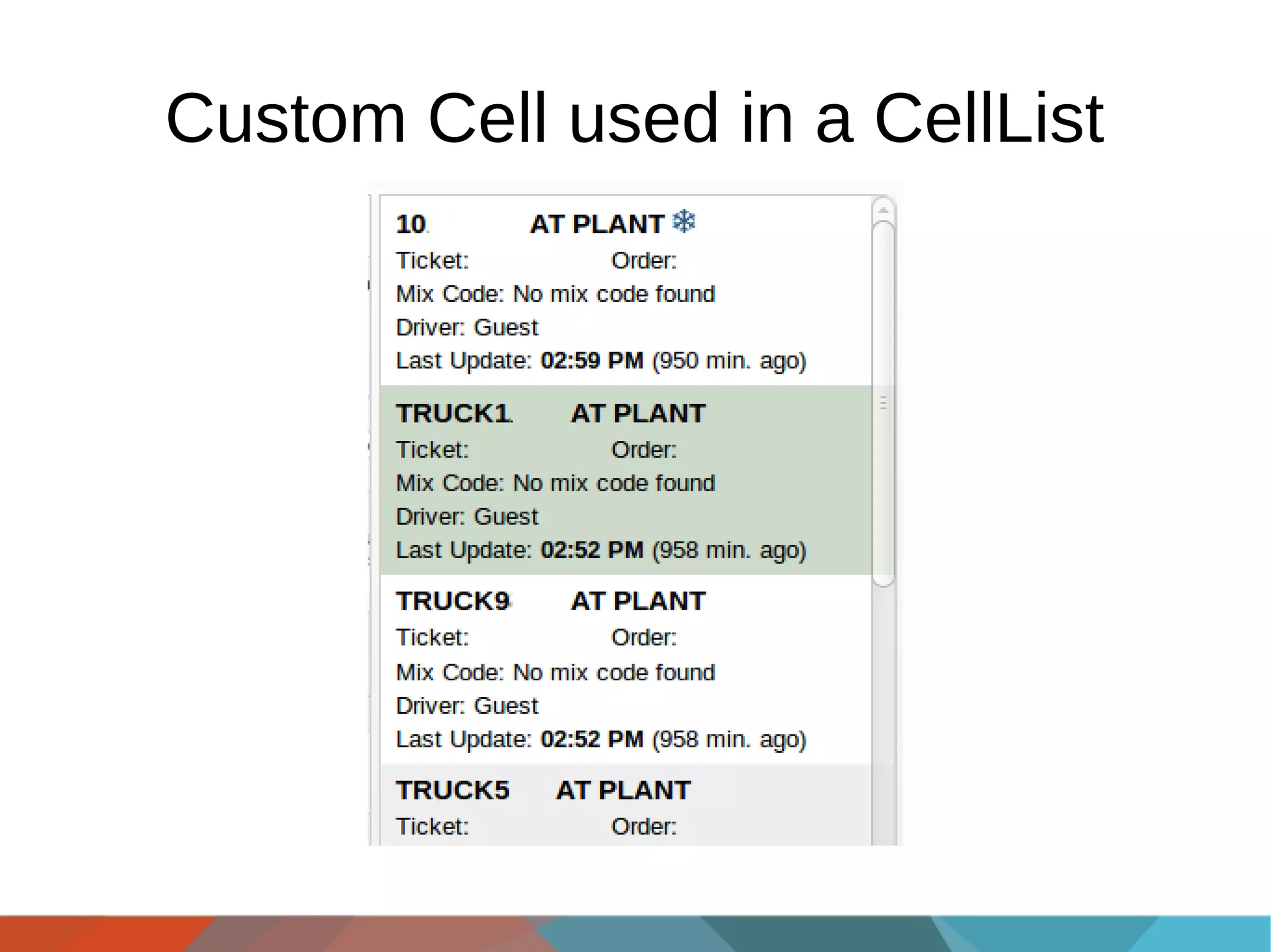 Custom Cell used in a CellList

 