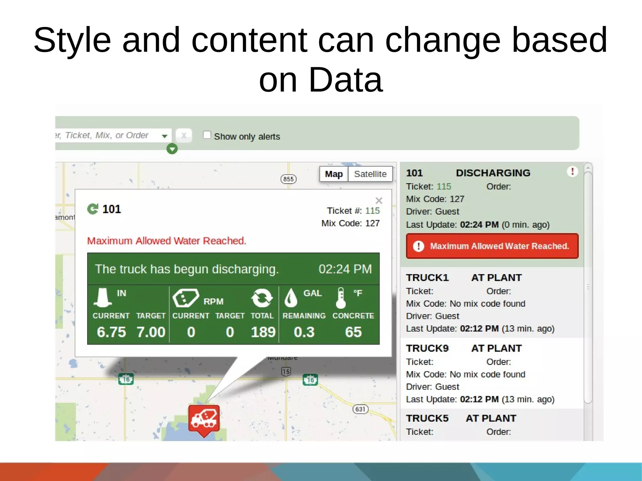 Style and content can change based
on Data

 
