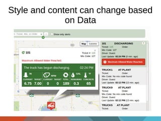 Style and content can change based
on Data

 