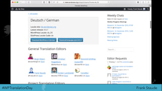 Frank Staude#WPTranslationDay
 