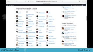 Frank Staude#WPTranslationDay
 