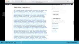 Frank Staude#WPTranslationDay
 