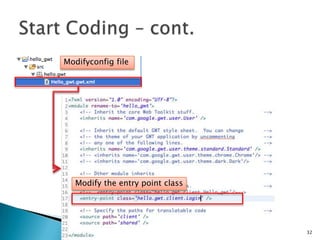 Create a clean HTML page – cont.Define file nameClick finish button32