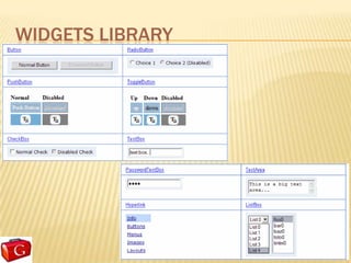 WIDGETS LIBRARY
 