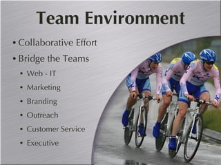 Team Environment Collaborative Effort Bridge the Teams Web - IT Marketing Branding Outreach Customer Service Executive 