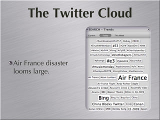 The Twitter Cloud Air France disaster looms large. 