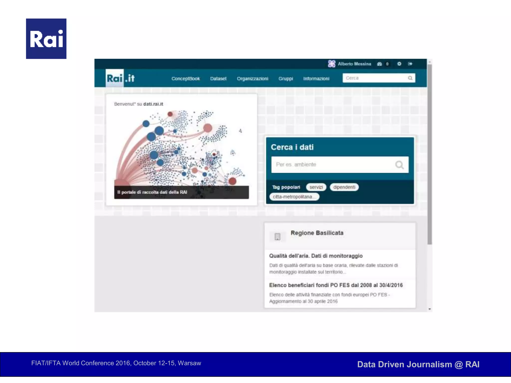 FIAT/IFTA World Conference 2016, October 12-15, Warsaw Data Driven Journalism @ RAI
 