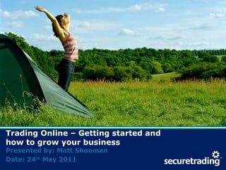 Trading Online – Getting started and  how to grow your business Presented by: Matt Shooman Date: 24 th  May 2011 