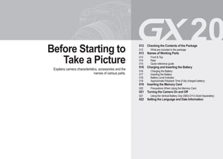 Samsung Camera GX-20 User Manual