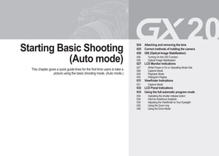 Samsung Camera GX-20 User Manual