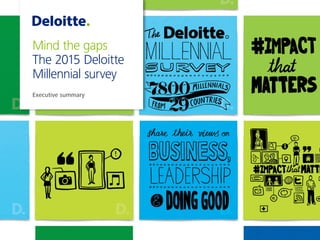 Mind the gaps
The 2015 Deloitte
Millennial survey
Executive summary
 