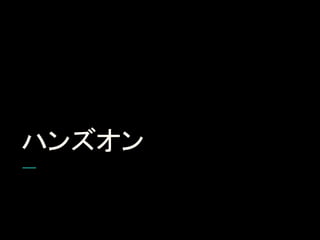 ハンズオン
 