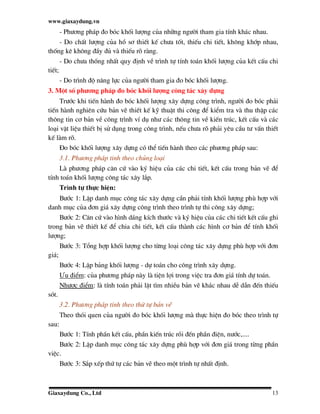 Giao trinh do boc khoi luong cong trinh xay dung - Ky su QS Quantity ...