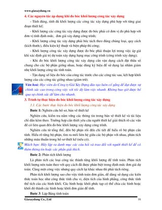 Giao trinh do boc khoi luong cong trinh xay dung - Ky su QS Quantity ...
