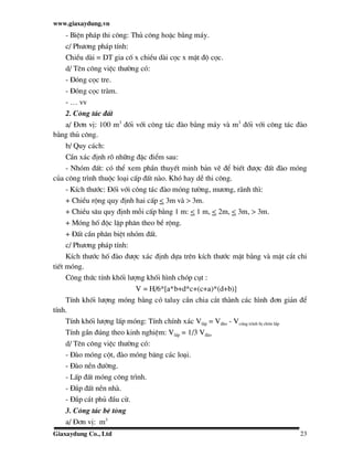 Giao trinh do boc khoi luong cong trinh xay dung - Ky su QS Quantity ...