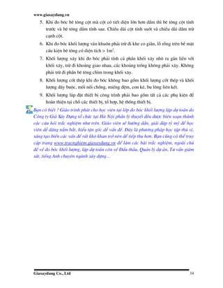 Giao trinh do boc khoi luong cong trinh xay dung - Ky su QS Quantity ...