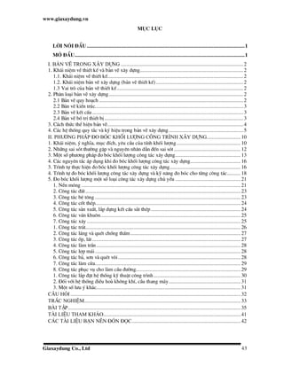 Giao trinh do boc khoi luong cong trinh xay dung - Ky su QS Quantity ...