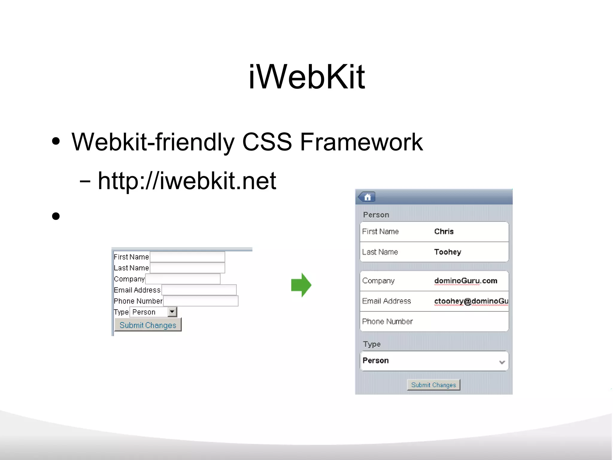 iWebKit Webkit-friendly CSS Framework http://iwebkit.net 