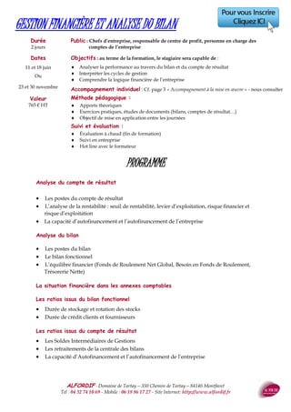 ALFORDIF - 04 32 74 10 69 - Site Internet: http://www.alfordif.fr
15
Durée
2 jours — 14 heures
FORMATION AU TUTORAT
L'accueil de l'équipier
 Conduite d'un entretien d'instruction ou de perfectionnement : aspects techniques
(connaissances objectives et savoir-faire), aspect psychologique (motivation et freins)
 Prise d’initiatives : efforts demandés et limites
L'attitude d'aide et de soutien
 Définir le cadre de la relation tuteur / formé
 Préciser les objectifs : savoir les formuler
 Faciliter l'expression des besoins du salarié
 Constater et mesurer l'avancement
 Découper en étapes et sous-objectifs
 Définir les modalités du suivi du projet professionnel
La formation en situation professionnelle
 Les principes de base de l'apprentissage et de l'assimilation
 Les points clés de la formation en situation professionnelle
 Étude des points clés sur le terrain
 L'évaluation et l'amélioration de la formation ; contrôler ; formuler les résultats.
Les moments difficiles
 Savoir donner des encouragements : le renforcement positif
 Savoir exprimer son insatisfaction : mesure des écarts - proposition de changement
 Savoir dire non : faire faire et ne pas faire soi-même
La présentation du travail du salarié
 Rendre compte de l'avancement aux différents acteurs de la formation suivie
 Présenter une synthèse écrite
 Argumenter et débattre oralement
 Évaluation et régulation
PROGRAMME
Dates 2017
9 et 10 novembre
Valeur
875 € HT
Public : Tuteurs amenés à transmettre leurs compétences et/ou à accompagner
un salarié (intégration, formation)
Pré-requis : aucun
Objectifs : au terme de la formation, le stagiaire sera capable de :
 Accompagner les salariés dans leur parcours de formation/intégration
 Pratiquer des actions de formation en situation professionnelle
Méthode et moyens pédagogiques :
 Alternance d’apports théoriques et de mises en pratique
 Jeux de rôle
 Vidéoprojecteur, tablette, smartphone, ordinateur
Suivi et évaluation :
 Questionnaire d’évaluation en amont de la formation
 Feuille d’émargement quotidienne
 Évaluation régulière en cours de formation (quizz, tests, QCM…)
 Hot line avec le formateur pendant la formation
 Attestation de fin de formation
 Accompagnement individuel en option
Le formateur
Ingénieur
Ancien directeur d’usine
Formateur en
management et
communication
 